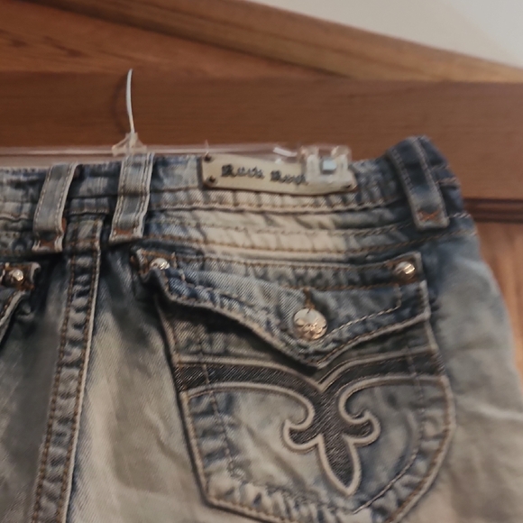 Rock Revival Women's Blue Denim Shorts - Picture 2 of 6